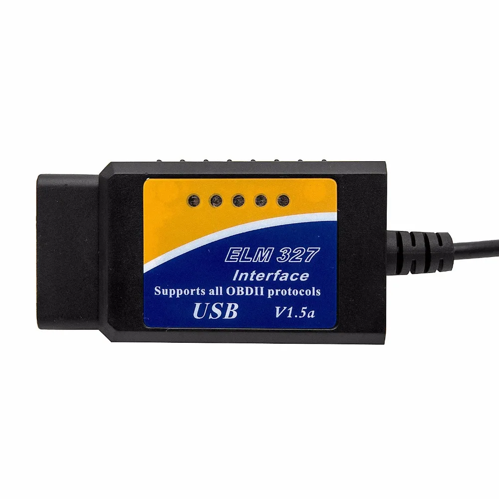 Лучшее качество ELM327 USB V1.5 25K80 чип FTDI ELM 327 Bluetooth OBD2 сканер OBDII диагностический инструмент ELM327 V1.5 USB сканер