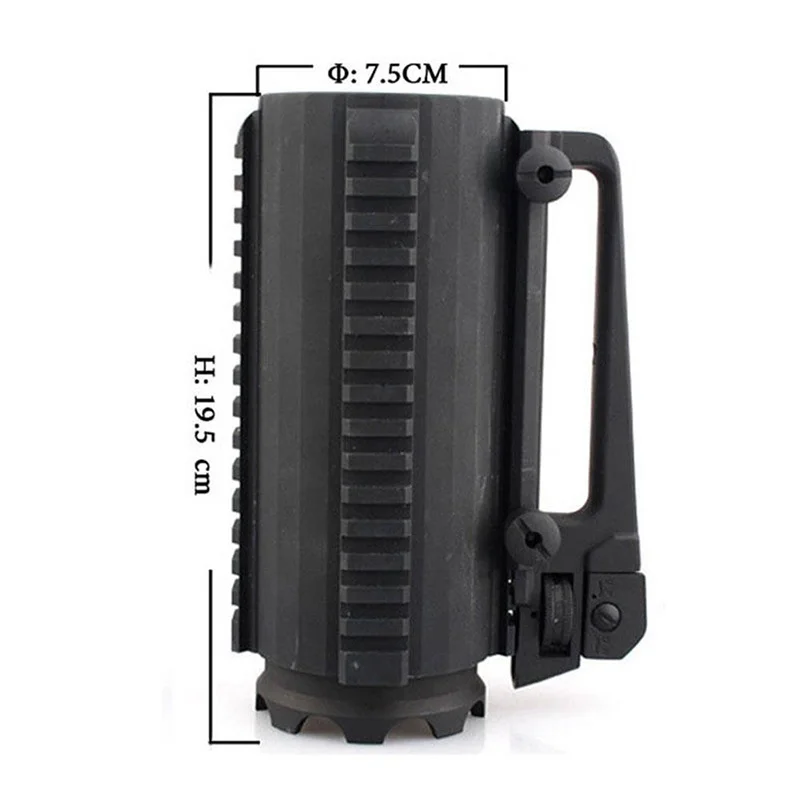 

Black Tactical Military Multifunction Aluminum Detachable Carry Battle Rail Mug Cup
