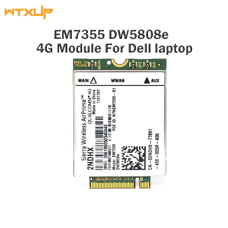 Dell Sierra Wireless AirPrime EM7355 DW5808e WWAN 4G LTE Module Card 2NDHX