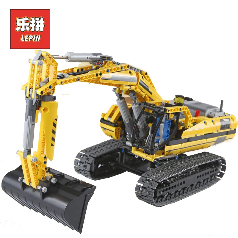 

New LEPIN 20007 Technic the Yellow RC Motorized Excavator Model Building Blocks Bricks Legoinglys Kids Toy Christmas Gift 8043