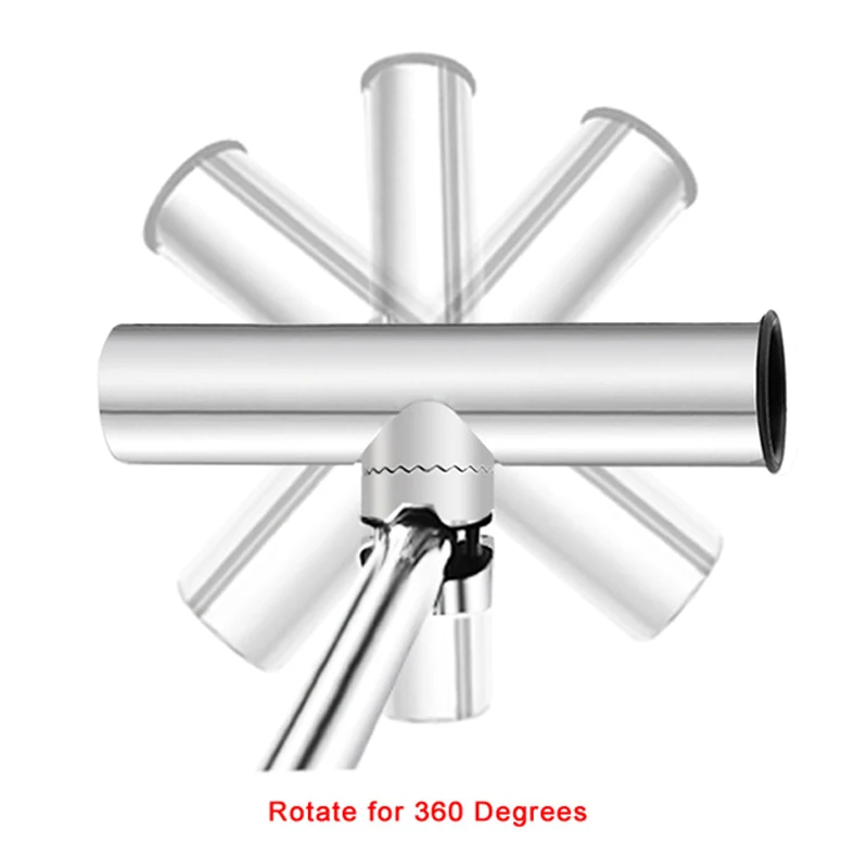 Newly Adjustable Rail Mount Stainless Steel 316L Fishing Rod Rack Holder Clamp On Rail 3/4 to 1 Inch FMS19