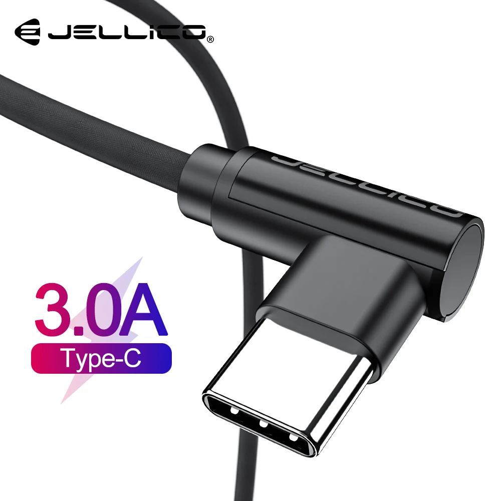 Jellico usb type C 90 градусов быстрая зарядка USB C кабель L type-c 3.1A кабель для передачи данных зарядное устройство USB-C для samsung S8 S9 Note 8 Xiaomi mi5