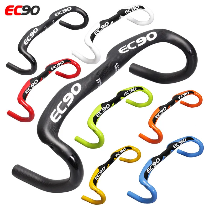 2017 New EC90 full carbon fiber road Bike handlebar racing handle Bike bend Bicycle handle 31.8*400 420 440MM 7 colors free shipping newest full carbon handlebar road bike handlebar racing handle bike bend bar to outside 31 8 400 420 440mm
