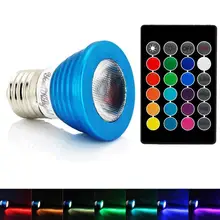 3 Вт E27 Светодиодный точечный светильник с пультом дистанционного управления волшебный RGB светодиодный светильник 16 цветов меняющийся светодиодный лампочка внутреннего освещения