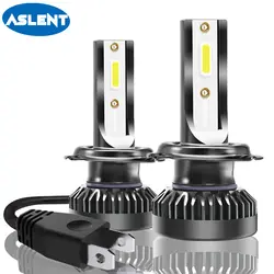 Aslent 2 шт Мини Размеры 72 W 8000lm H7 светодиодный H11 H8 H9 H1 HB3 9005 HB4 9006 9012 светодиодный лампа фары автомобилей лампы авто противотуманные фонари