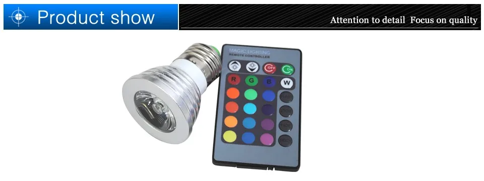 3 Вт RGB лампа, 16 цветов, меняющаяся, 110 В, 220 В, волшебная сцена, диджейские дискотечные огни, диммируемая светодиодная лампада, ИК-контроллер в E27, E14, GU10, MR16