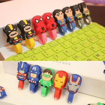 

100pcs/lot iron Man Superman, Batman Headphone Earphone Cable Wire Organizer Cord Holder Cable Winder For iphone 5 5s 6 6s
