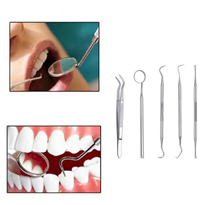 5 шт./компл. гигиена полости рта стоматологические инструменты Нержавеющая сталь средства для удаления зубного камня отбеливание зубов