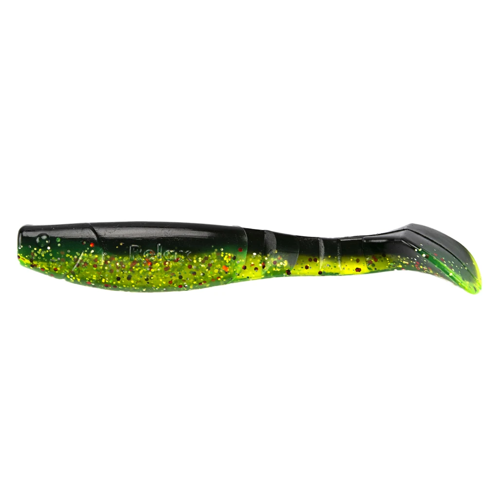 Perfeclan 4Pcs T Tail Soft Fish Lures Fishing Worm Baits Swimbaits for Jig Head & Offset Hook Soft Fish Lure Soft Fishing Lures