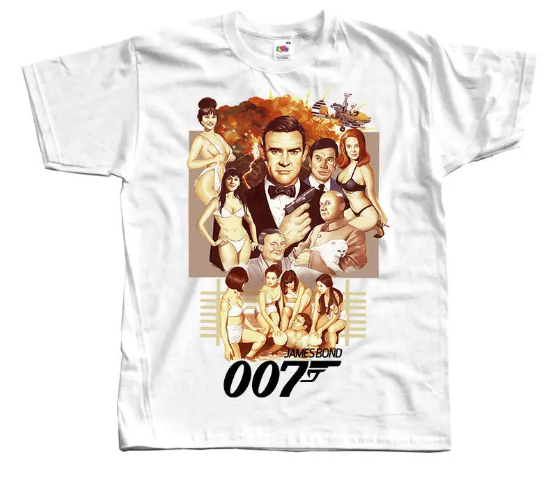 

James Bond 007 V1 T Shirt White Natural All Sizes S To 4Xl