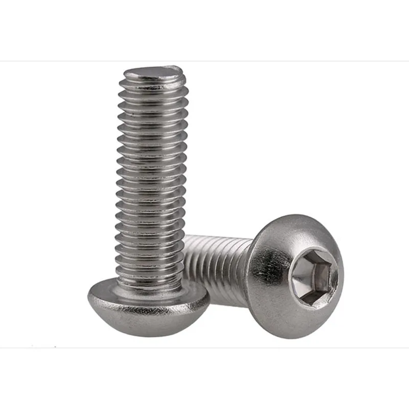 M3 M4 316 Stainless Steel Round Head Socket Head Cap Screws Semiround