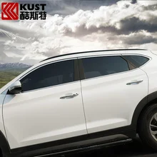 Kust нержавеющей стали окна автомобиля кадр обрезать наклейка для tucson 2015 Внешние Окна Рамка Для Hyundai Tucson Для 2016 2017