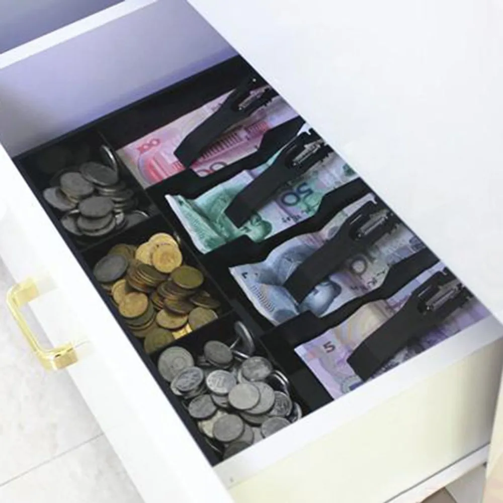 New 404x245x360mm Money Cash Coin Register Insert Tray Replacement Cashier Drawer Storage Cash Register Tray Box Classify Store