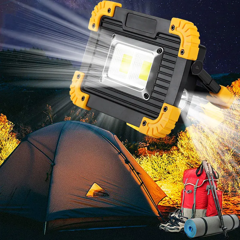 Перезаряжаемый портативный Точечный светильник, 5 В, USB, наружный прожектор, светильник на 18650 или AA батарейках, рабочий светильник для охоты, кемпинга, латерн, светильник-вспышка