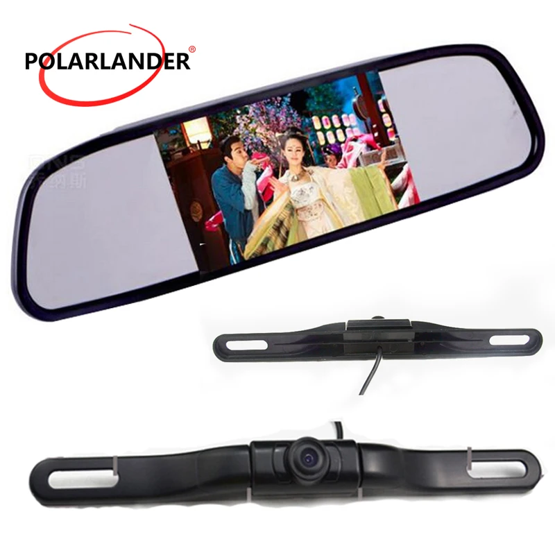 Автомобильное Зеркало для салона монитор видео вход Авто DC 12V TFT LCD Автомобильная