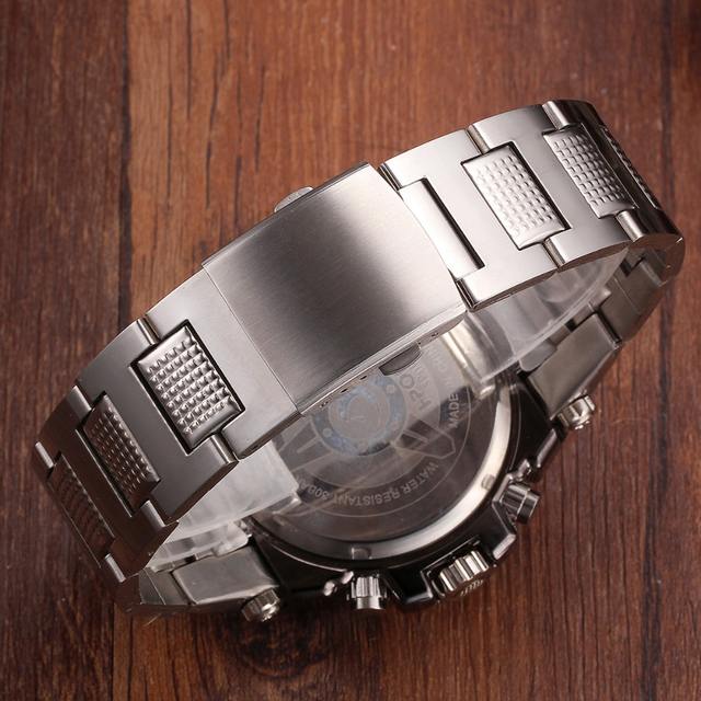 Sports Men’s Wrist Watches LED Digital Quartz Clock Silver Fashion Waterproof Watch Top Luxury Brand Chronograph Male Watches