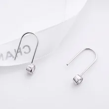 Горячая 925 стерлингового серебра простые циркониевые хрустальные серьги для женщин аксессуары Мода стерлингового серебра-ювелирные изделия Brincos