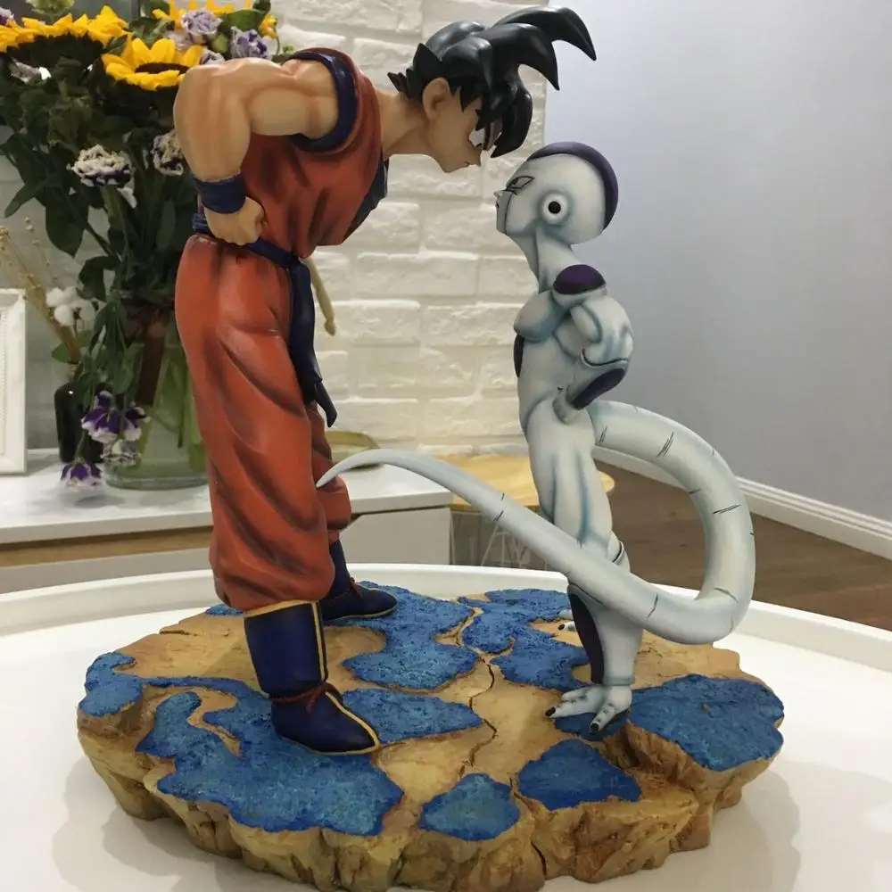 Статуя Dragon Ball Z Son Goku Saiyan Kakarotto VS Frieza GK полноразмерная портретная резиновая фигурка