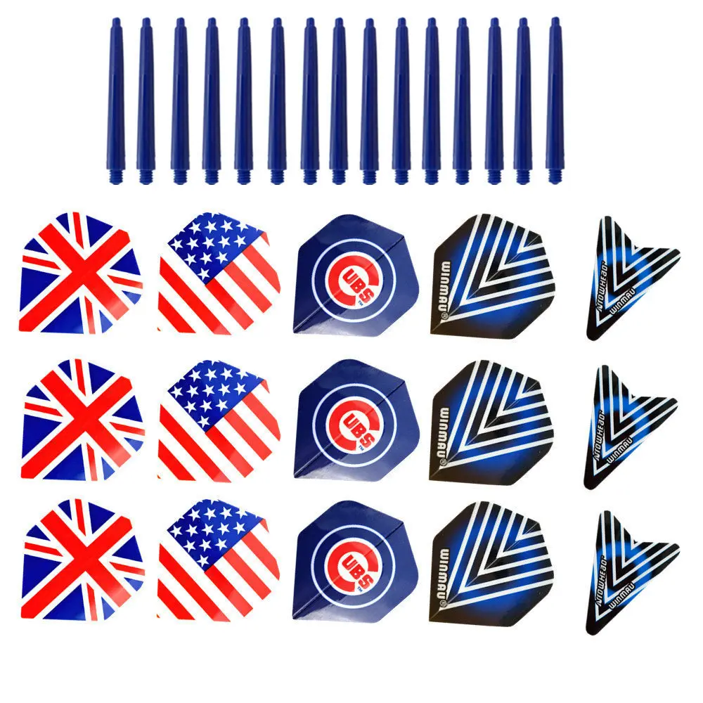 Fox Smiling 15pcs Nylon Dart Shafts And 15pcs Popular Darts Flights Dardos Dart Accessories For Indoor Games