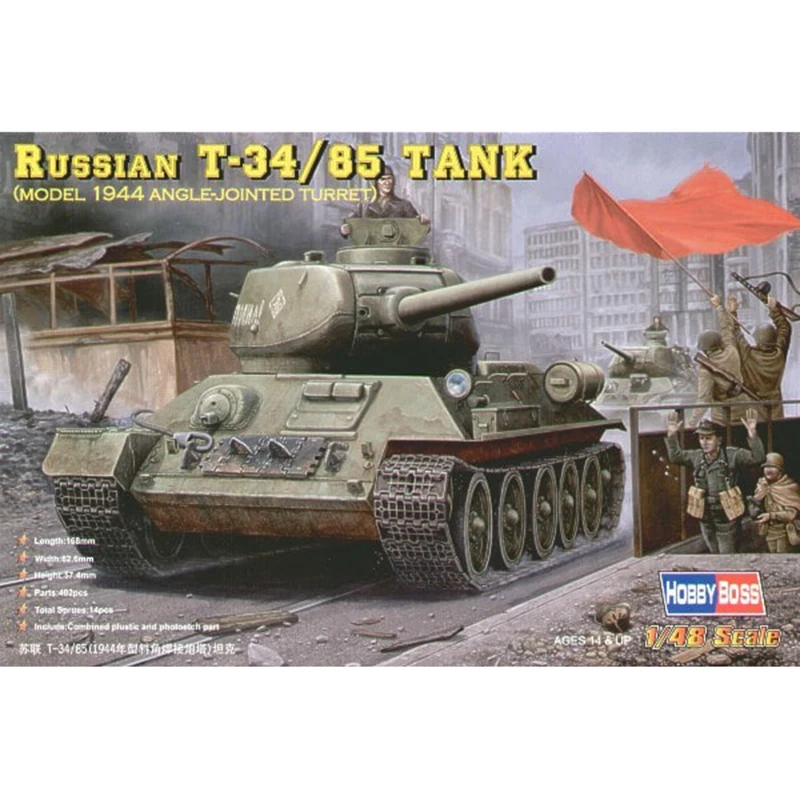 1/48 Hobby Boss 84809 Русский Танк /85 (модель 1944 револьвер с углом соединения) модель хобби |