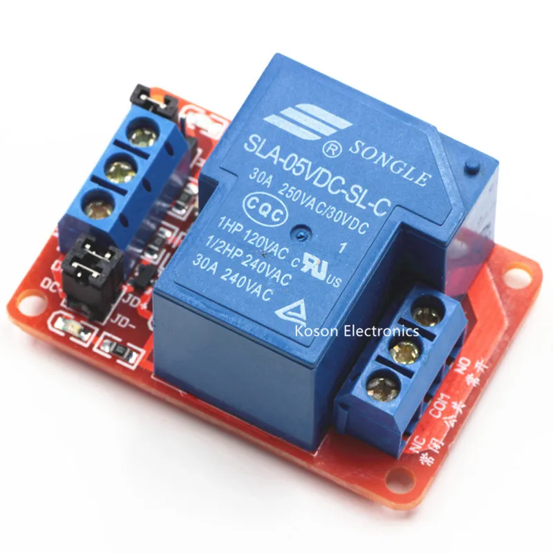 5V 30A 1 채널 릴레이 모듈, 옵토커플러 포함, arduino용 H/L 레벨 트리거|module relay|relay ...