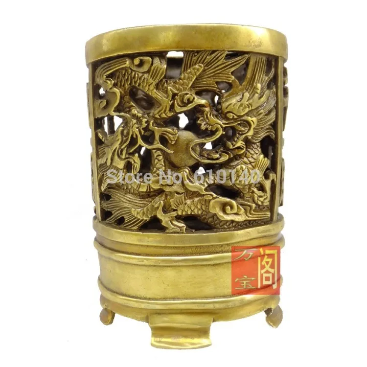 

Copper Dragon universal oval pen under Shuanglongxizhu home crafts ornaments