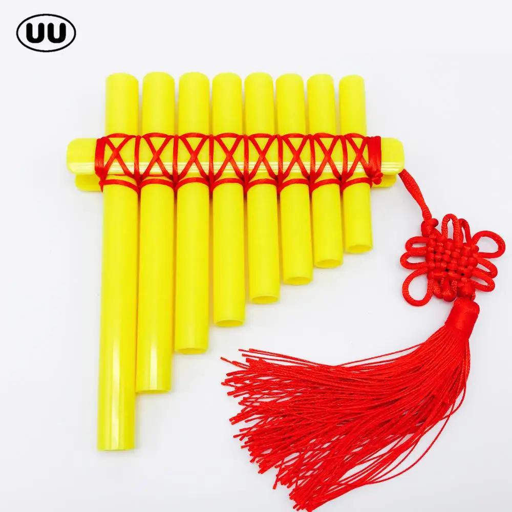 UU Pan Flauta Venta Directa Flauta 8 pipas panpipas ABS plástico PanFlute hecho a mano DIY Pan Pipe Woodwind instrumentos musicales para chico