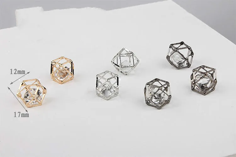 Handmade necklace zircon water drill bow hair jewelry alloy material package fittings with hollowed-out pendant diy Jewelry Findings