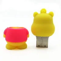 32gb 64gb 2016 בניו Memory Stick U דיסק USB2.0 ריאל קיבולת Cartoon צהוב Bear USB Flash Drive 128GB 64GB 32GB 16GB 8GB 4GB Pen Drive (5)