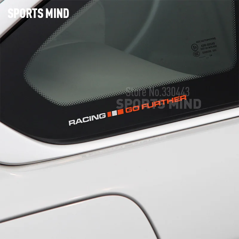 

2 Pieces SPORTS MIND Racing Go Further car sticker Decal For ford focus ranger mustang mondeo fiesta fusion kuga accessories
