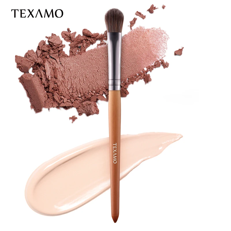 

Texamo M4 Eyeshadow Brush Cream Makeup Brushes Tools Wooden Handle Premium Cosmetics Brush For Synthetic Hair