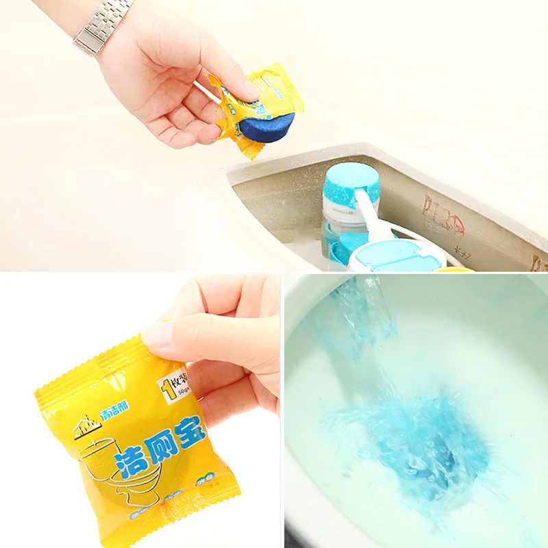 5 шт. синие пузыри, для унитаза очиститель Волшебные автоматические промывочные чистящие одноразовые обеззараживания осушения сточных вод моющее средство дезодорант