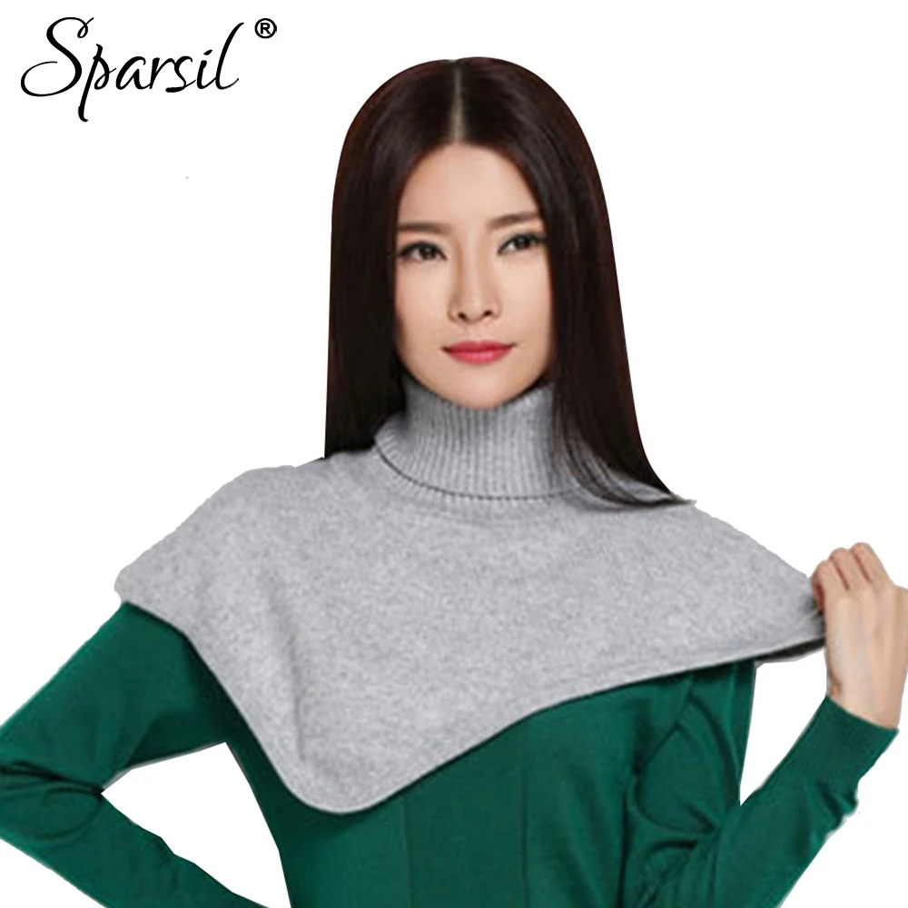 

Sparsil Women Cashmere Blend Ring Scarves Solid Colors Autumn&Winter Soft Turtleneck Scarf All-Match