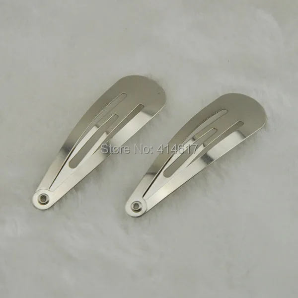 Серебряная Кнопка Заколки для волос 50 мм Лук зубец для рукоделия, 50 шт в наборе, разные размеры DZ05