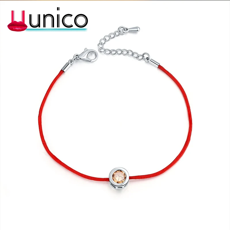 

UUNICO Europe and America Simple Style SpongeBob Red String Zircon Bracelet Couple Wild Jewelry Hot Valentine's Day Gift k62
