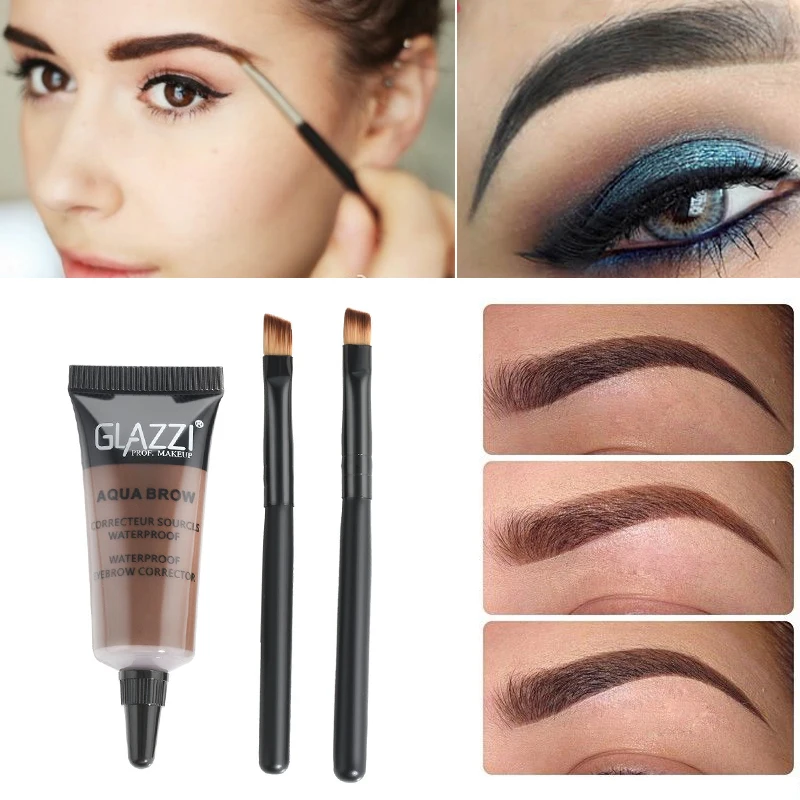

1pcs Natural Water-proof Dyed Eyebrow Dyed Long Lasting Eyebrow Ointment With Brushes Beauty Eyebrow Make Up Tool