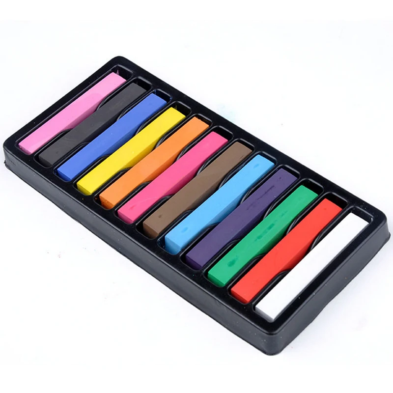 New 12 Color Hair Chalk Set Soft Crayons Mungyo Chalk Pastels Easy Temporary Hair Chalk Dye Chalk Pastel Drawings Color Rings