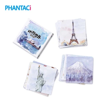 

45 pcs/pack DIY Travel All Around The World Stationery Sticker Gift for Diary Scrapbook Decoration PVC Paper Stickers Supply