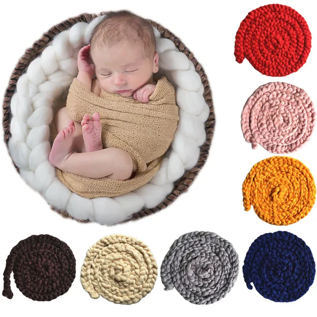 New Arrival European Style Handmade Wool Knitting Blanket Newborn Baby