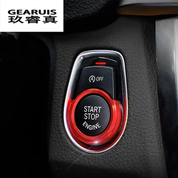 

Car Styling Key Start Button Decorative Frame Interior Cover stickers Trim For BMW 1/2/3 series F20 F21 F30 X1 F48 Accessories