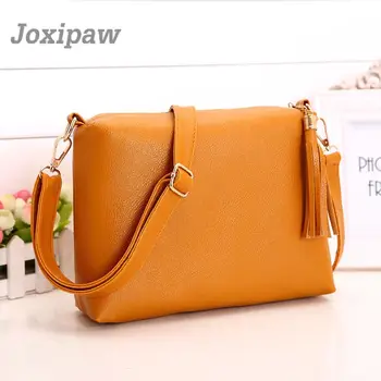 

2018 Fashion Designer Women Handbags Purse Bolsa Feminine PU Leather Tassel Shoulder Crossbody Bags Messenger Bag Joxipaw