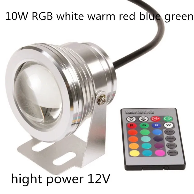 10 W rgb led luz subacuática dc12v IP68 impermeable acuario piscina iluminación del coche del proyector pecera piscina 10 W rgb led luz subacuática dc12v IP68 impermeable acuario piscina iluminación del coche del proyector pecera piscina