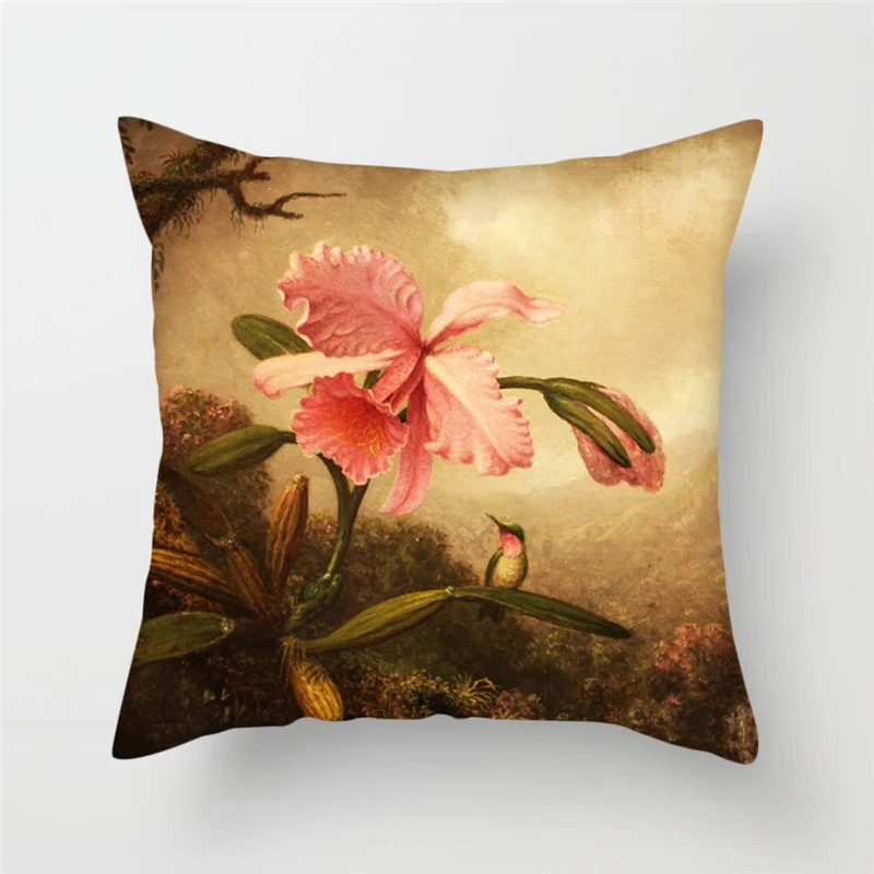 Fuwatacchi, розовая Цветочная серия, наволочка для подушки с розами, наволочка для дивана, спальни, автомобиля, украшение, весенние вишневые наволочки