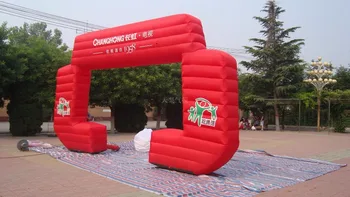 Online Durable New Style Red Square AD Inflatable Archway,advertising Gate For Event With Air Blower For Valentine Day