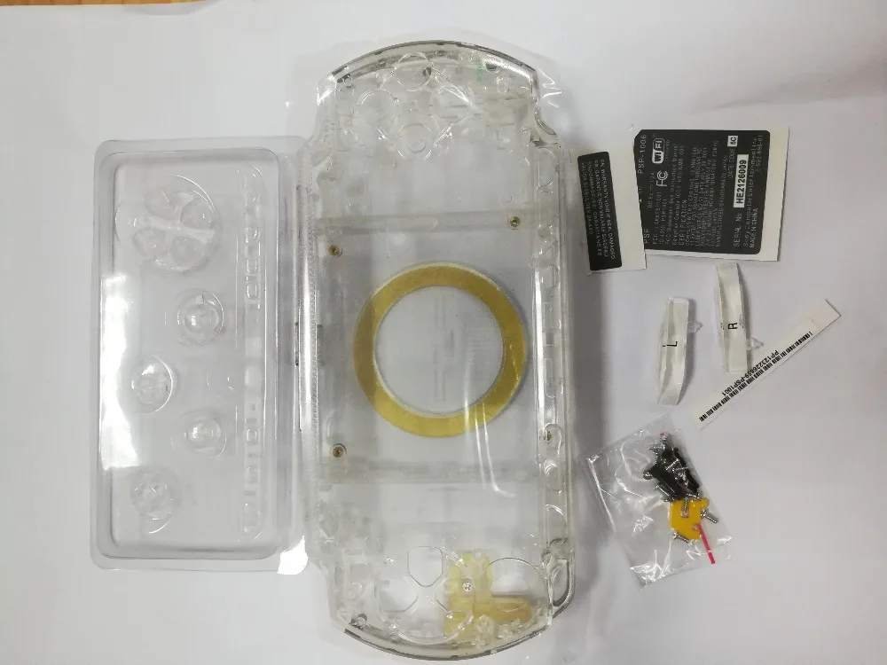 

Clear Transparent Color For PSP3000 PSP 1000 2000 3000 Shell Game Console replacement full housing cover case with buttons kit
