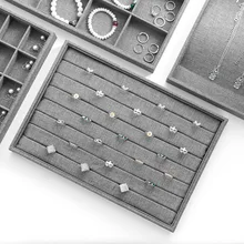 Льняное кольцо, серьги, дисплей, лоток, слот, модные ювелирные изделия, запонки, органайзер, чехол, коробка, шоу, чехол, кольцо, серьги, ювелирное изделие, дисплей