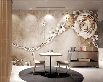

beibehang behang Wallpaper wall 3 d vintage rose flower wallpaper decorative mural living room background wall papers home decor