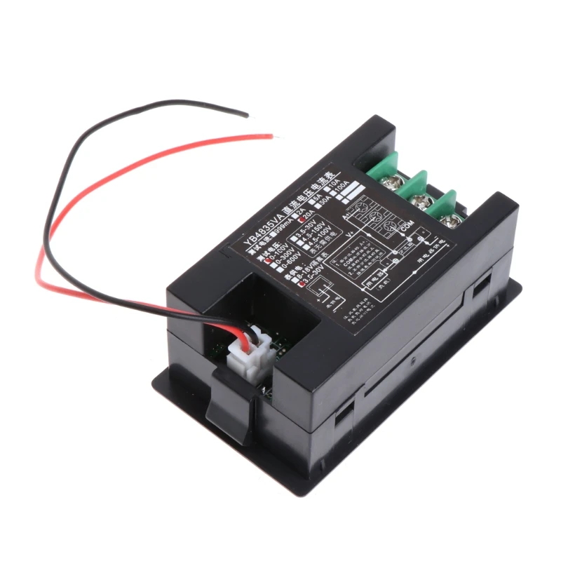 AIMOMETER DC 100V 20A двойной цифровой вольтметр Амперметр вольт ампер тестер Манометр красный+ зеленый светодиодный