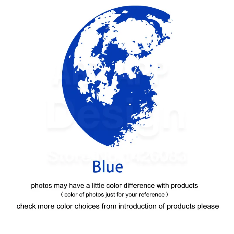 Blue Искусство дизайн домашний декор Красивая виниловая Луна силуэт Наклейка на стену Красочный дом Декоративные звезды отличительные знаки в комнатах - Цвет: Blue