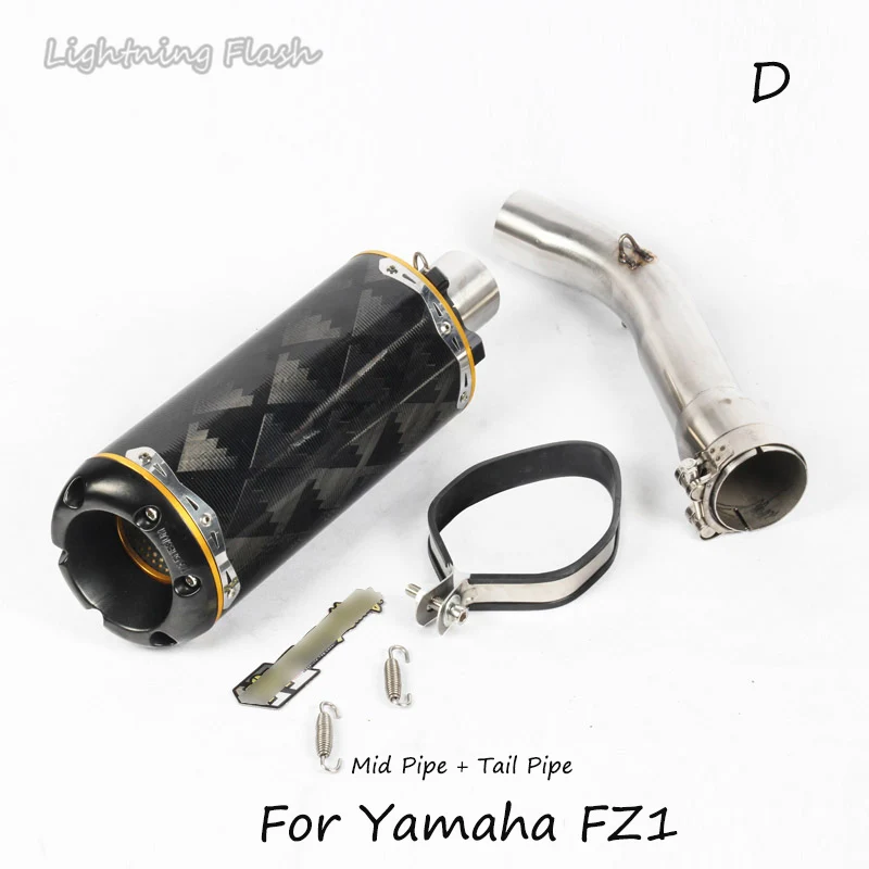 Для Yamaha FZ1 все годы мотоцикл полный выхлопной трубы+ средняя система Соединительная труба гоночный мотоцикл Escape модифицированный слипоны
